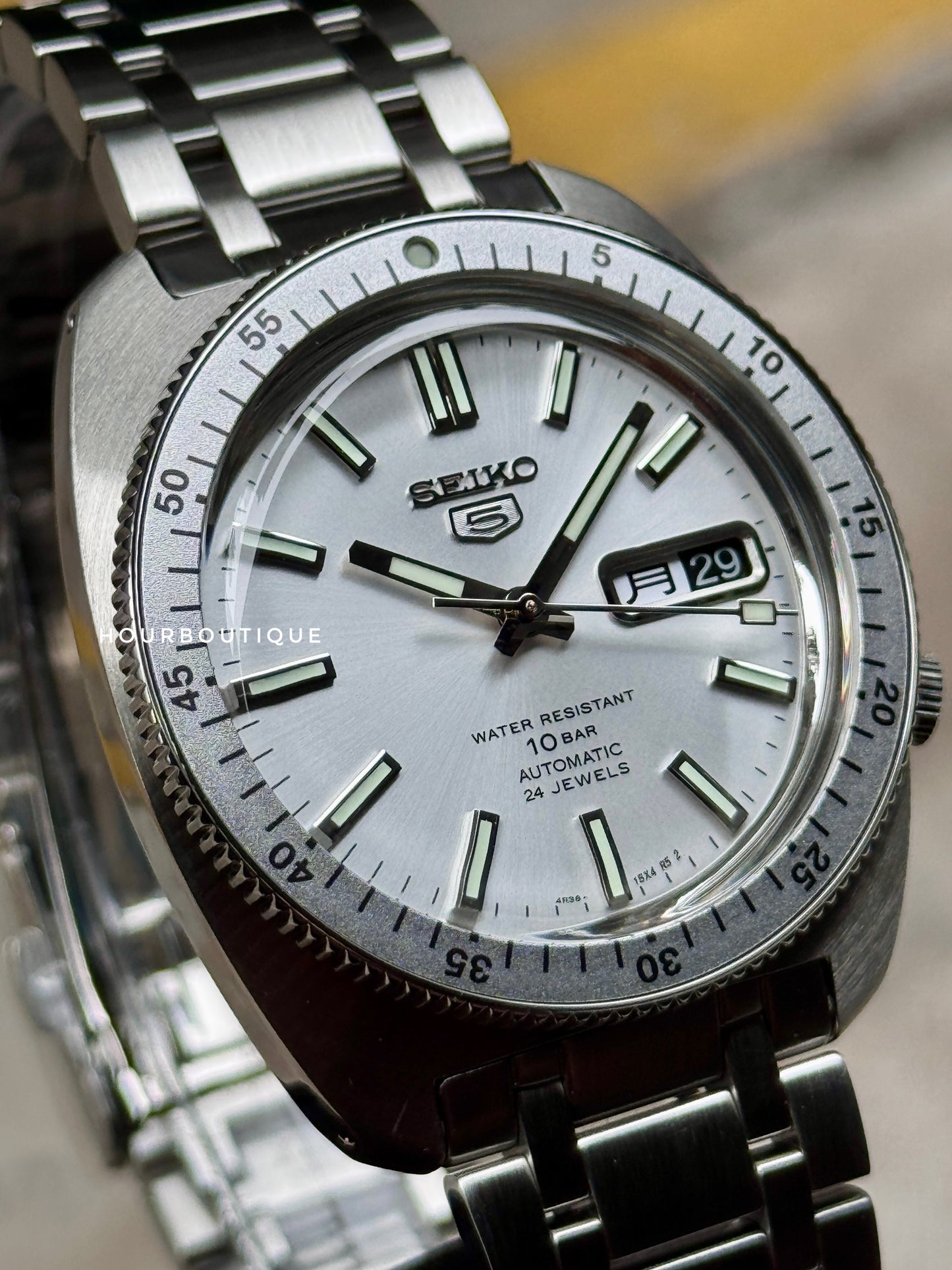 Brand New Seiko 5 Heritage Re-Issue Silver Dial Automatic Watch SRPL91K1