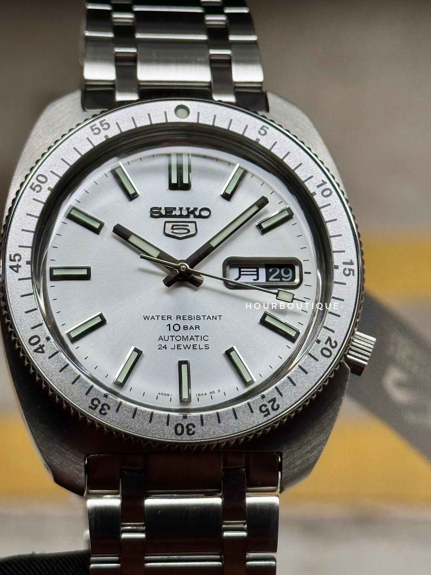 Brand New Seiko 5 Heritage Re-Issue Silver Dial Automatic Watch SRPL91K1