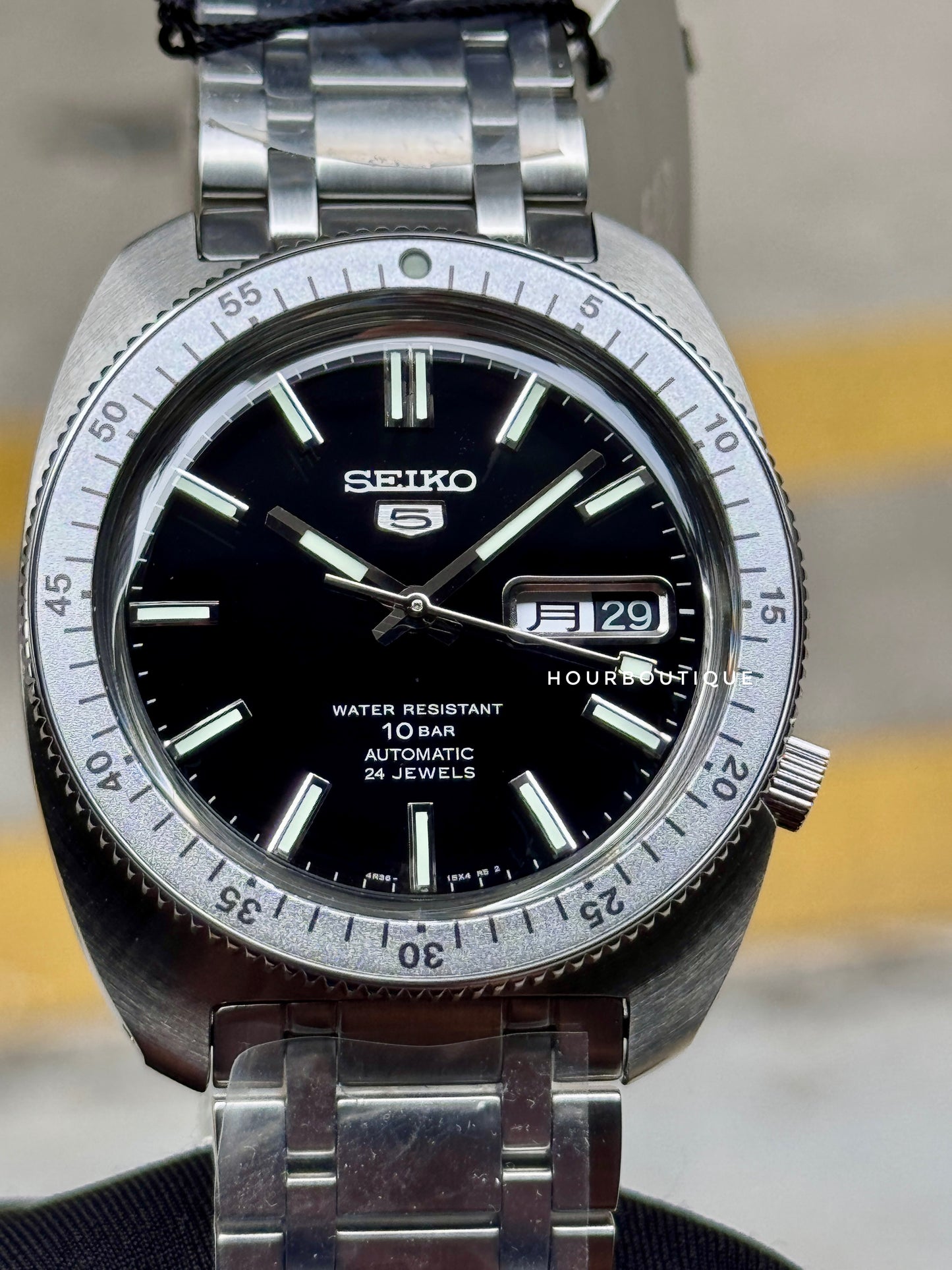 Brand New Seiko 5 Heritage Re-Issue Black Dial Automatic Watch SRPL93K1