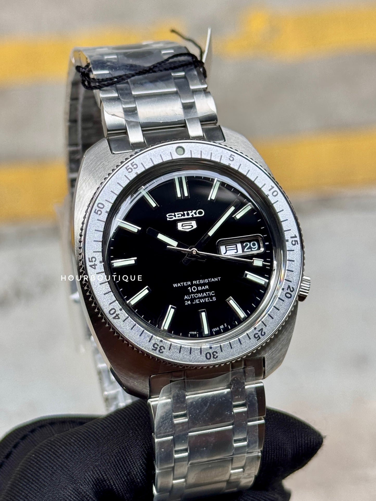 Brand New Seiko 5 Heritage Re-Issue Black Dial Automatic Watch SRPL93K1