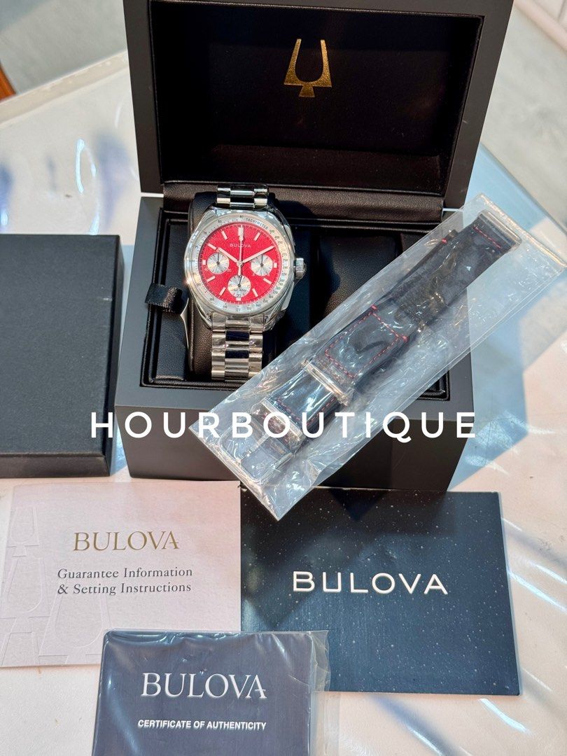 Brand New Bulova Lunar Pilot Blood Moon Precision Quartz Chronograph Watch