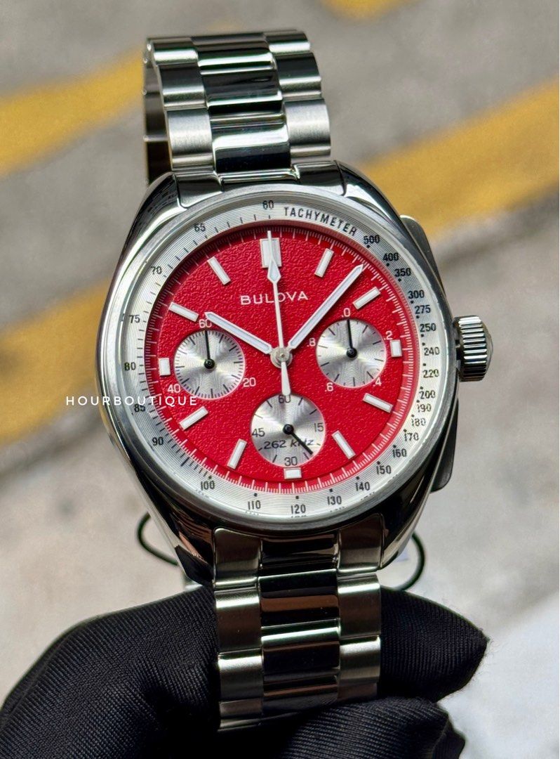 Brand New Bulova Lunar Pilot Blood Moon Precision Quartz Chronograph Watch