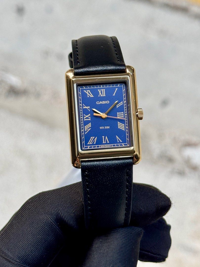 Brand New Casio Europe Exclusive Blue Dial Gold Case Quartz Watch LTP-B165GL-2B