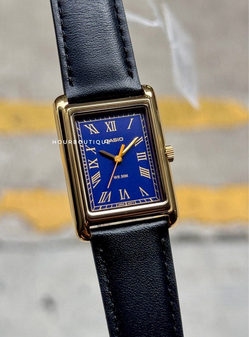 Brand New Casio Europe Exclusive Blue Dial Gold Case Quartz Watch LTP-B165GL-2B