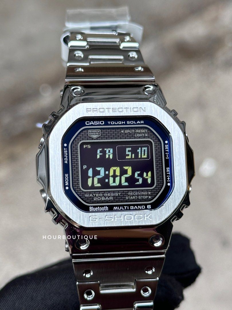 Brand New Casio Gshock Full Metal Blue Dial Tough Solar Casual Watch GWM-B5000D-2
