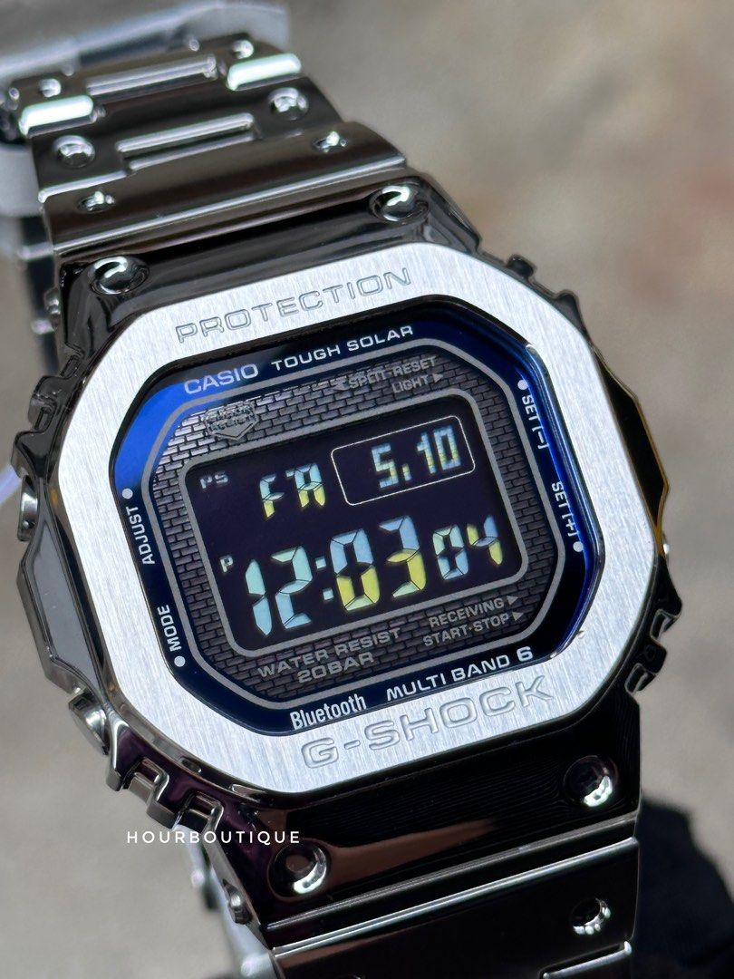 Brand New Casio Gshock Full Metal Blue Dial Tough Solar Casual Watch GWM-B5000D-2