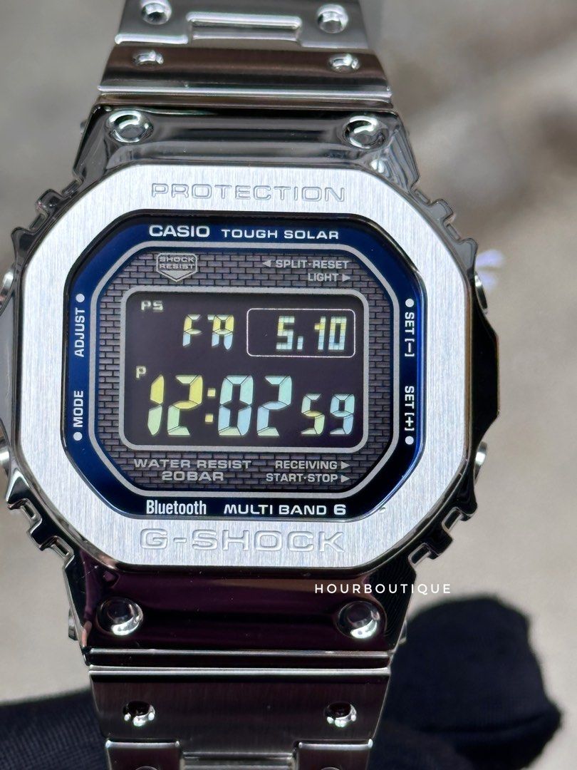 Brand New Casio Gshock Full Metal Blue Dial Tough Solar Casual Watch GWM-B5000D-2