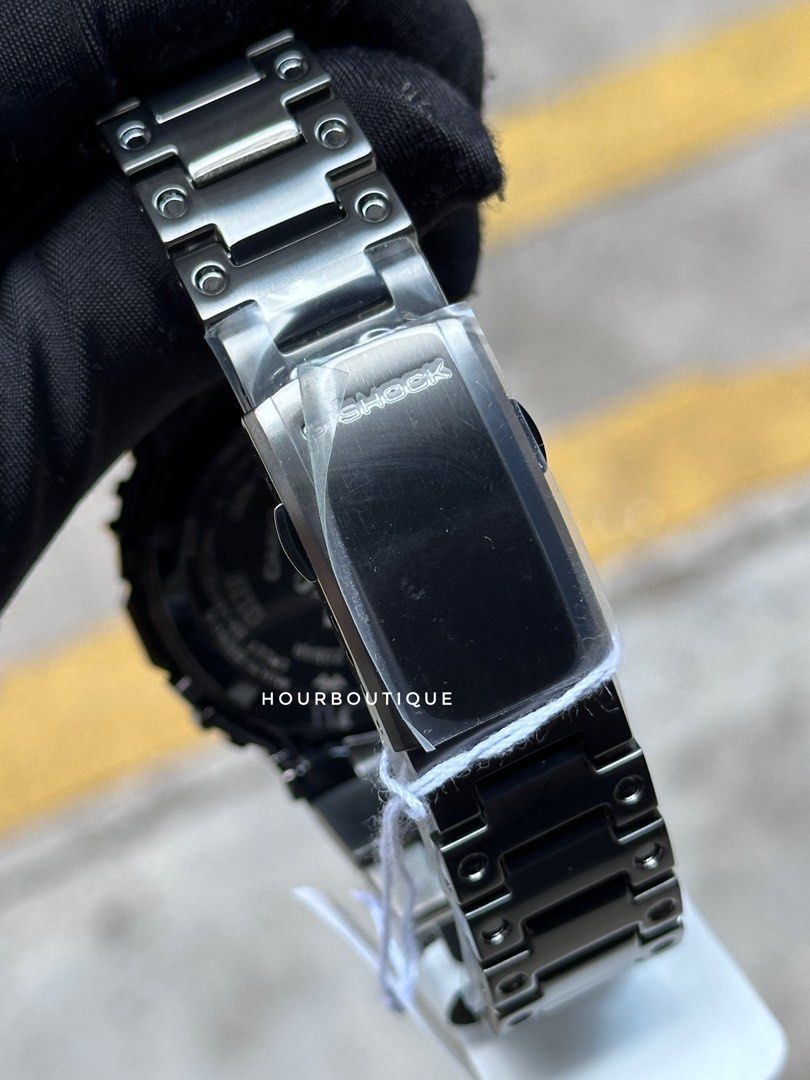 Brand New Casio Gshock Full PVD Black Metal Digital Square Tough Solar Bluetooth Watch GMW-B5000BPC-1