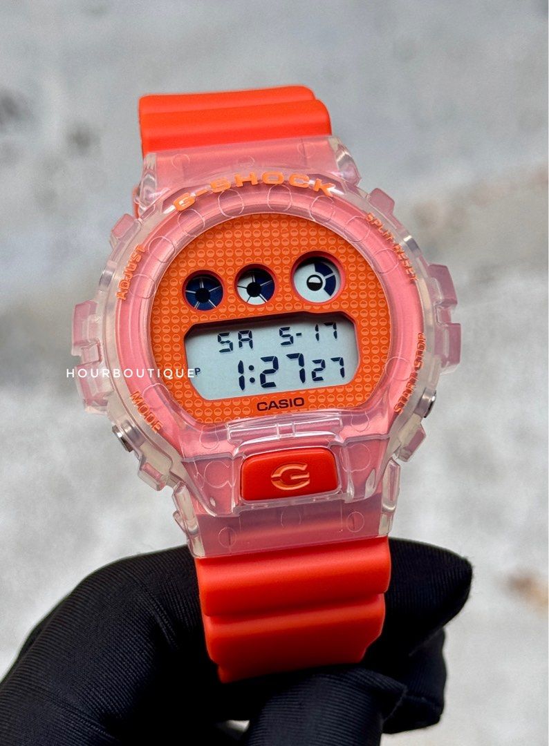 Brand New Casio Gshock Gachapon Lucky Drop Collection Orange Case Digital Watch DW-6900GL-4