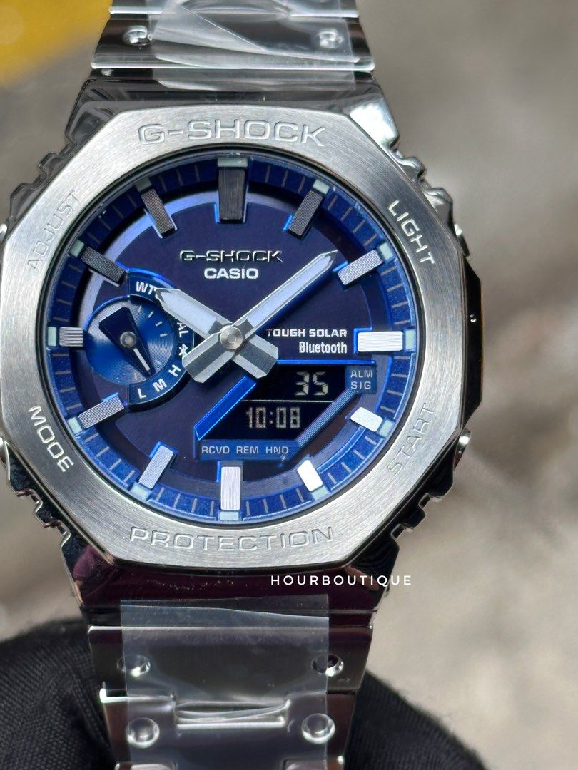 Brand New Casio Gshock Oak Blue Dial Tough Solar Mens Casual Watch GM-B2100AD-2