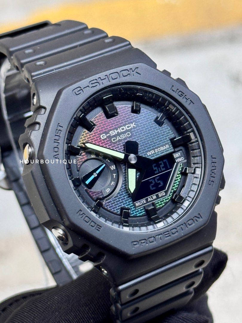 Brand New Casio G-Shock Oak Rainbow Dial Watch GA-2100RW-1