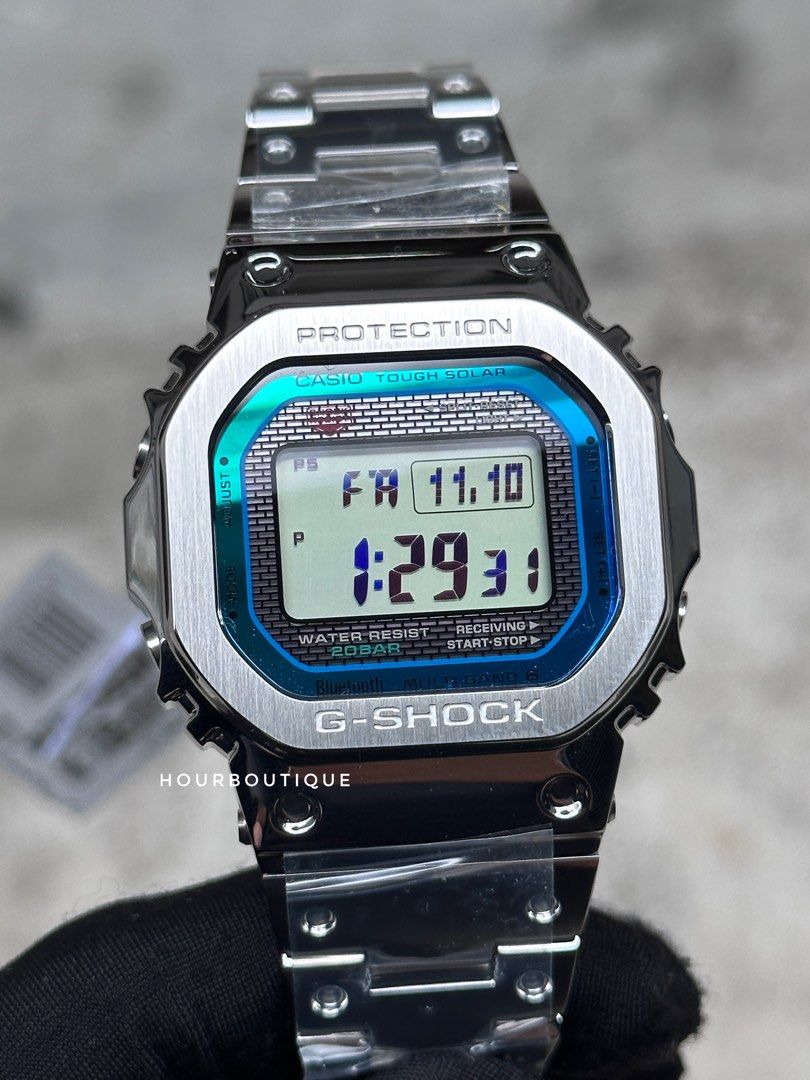 Brand New Casio Gshock Tough Solar Full Metal Rainbow Dial Watch GMW-B5000PC-1