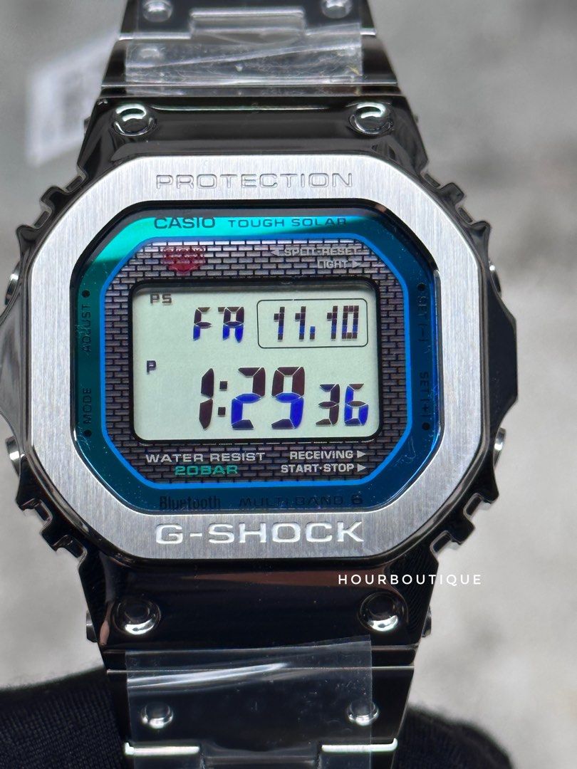Brand New Casio Gshock Tough Solar Full Metal Rainbow Dial Watch GMW-B5000PC-1