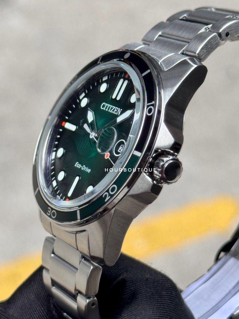 Brand New Citizen Eco-Drive Green Dial Mens Sports Watch AW1816-89L