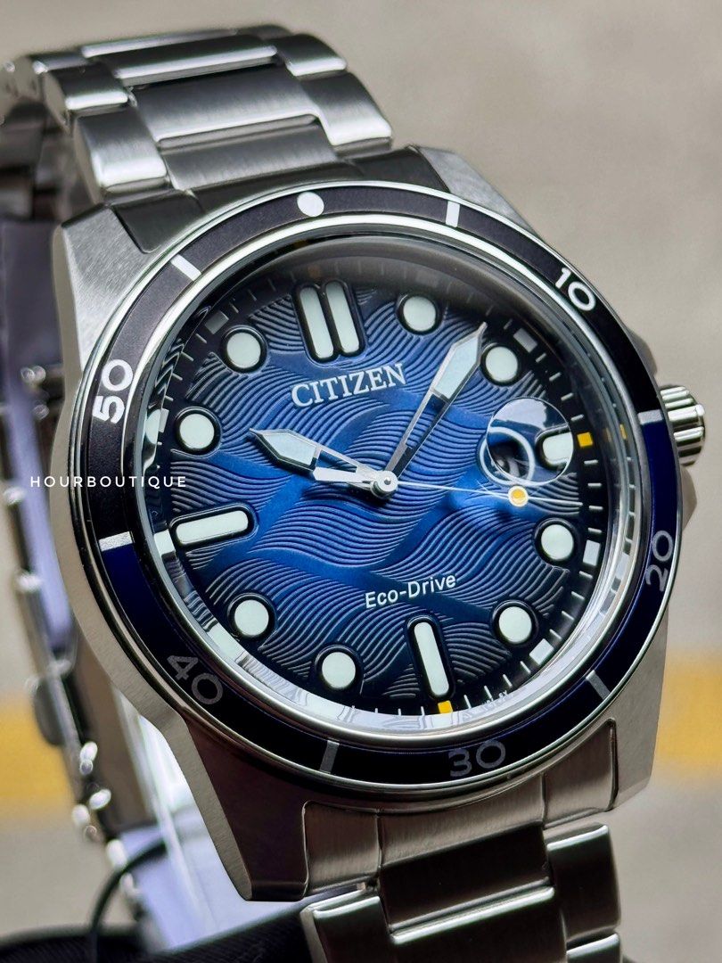Brand New Citizen Eco-Drive Blue Dial Mens Sports Watch AW1810-85L