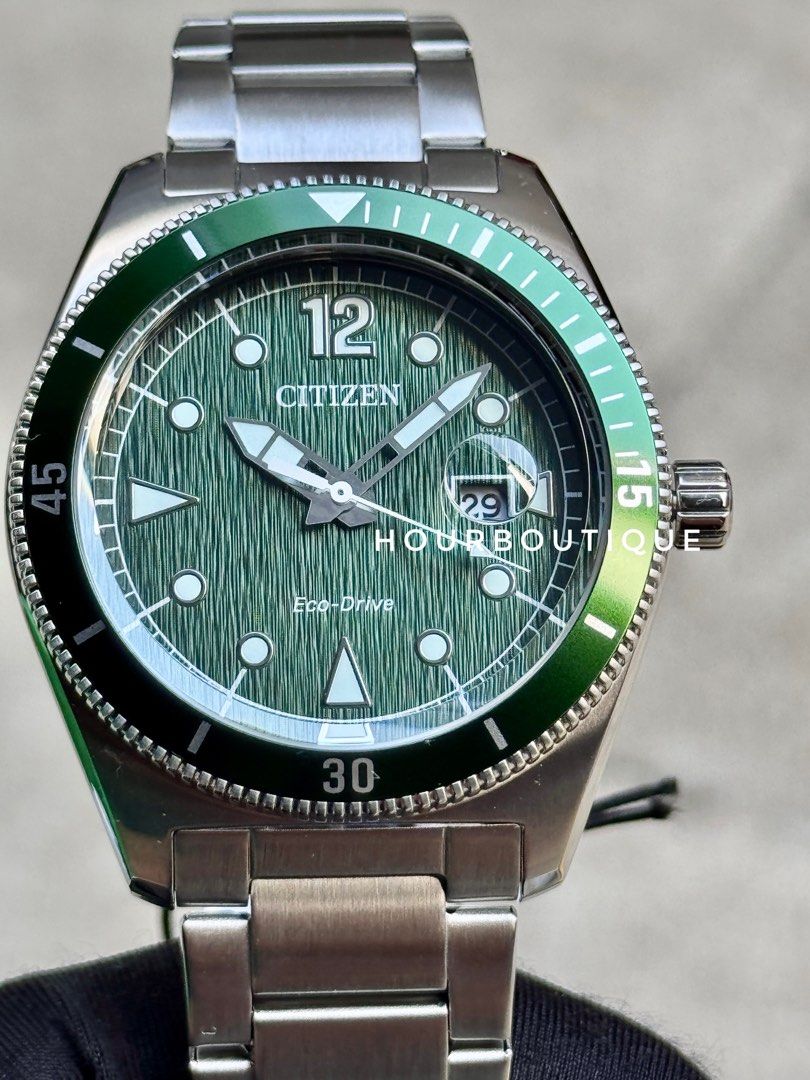 Brand New Citizen Eco-Drive Green Dial Watch AW1880-55X – HOUR