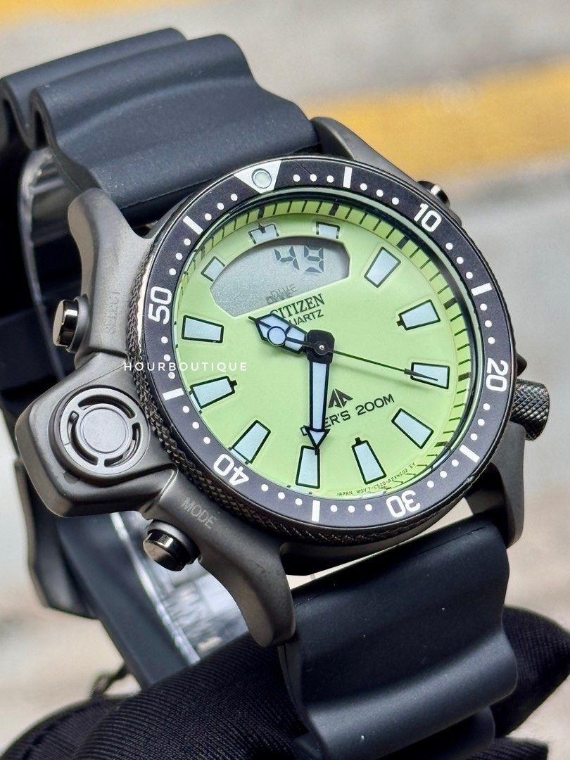 Brand New Citizen ProMaster Ana Digi Lume Dial Black Case Divers Watch JP2007-17W
