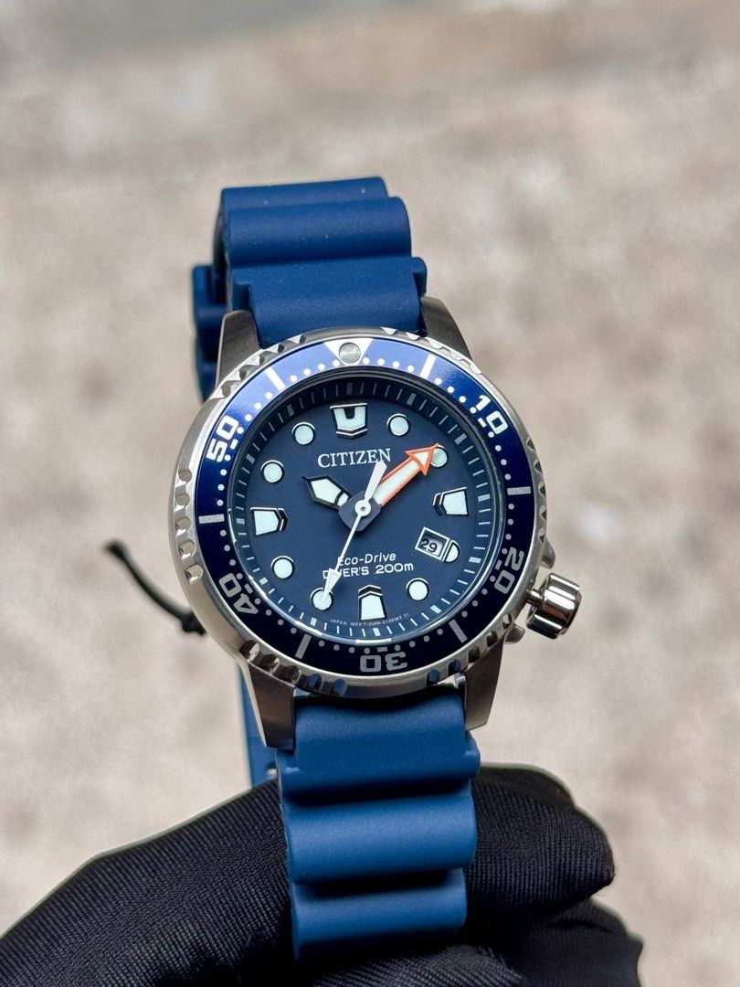 Brand New Citizen ProMaster Eco-Drive Ladys Blue Divers Watch EP6051-14L