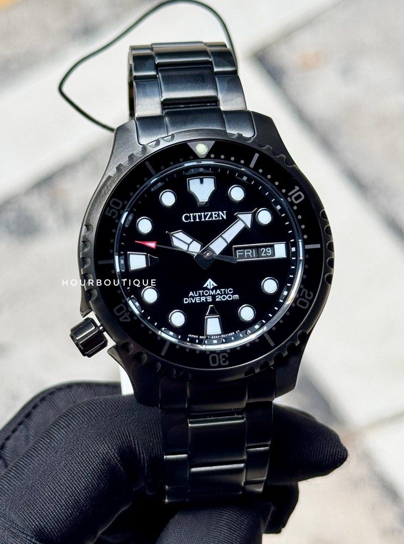 Brand New Citizen ProMaster LHD PVD Black Case Automatic Divers Watch NY0145-86E