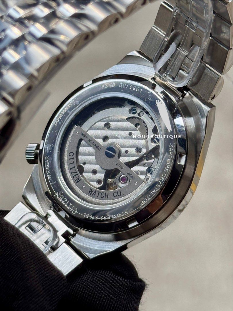 Brand New Citizen Tsuyosa Jubilee Brac Black Guilloche Dial Automatic Watch NK0020-55E