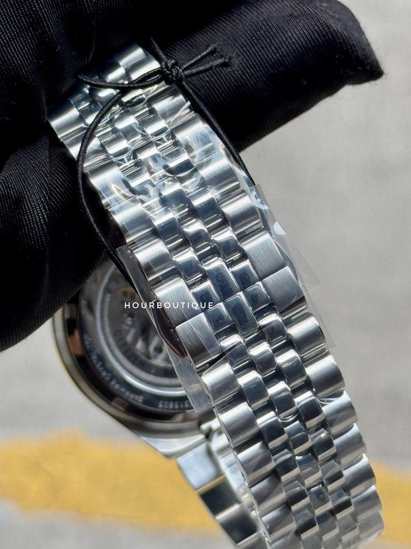 Brand New Citizen Tsuyosa Jubilee Brac Black Guilloche Dial Automatic Watch NK0020-55E