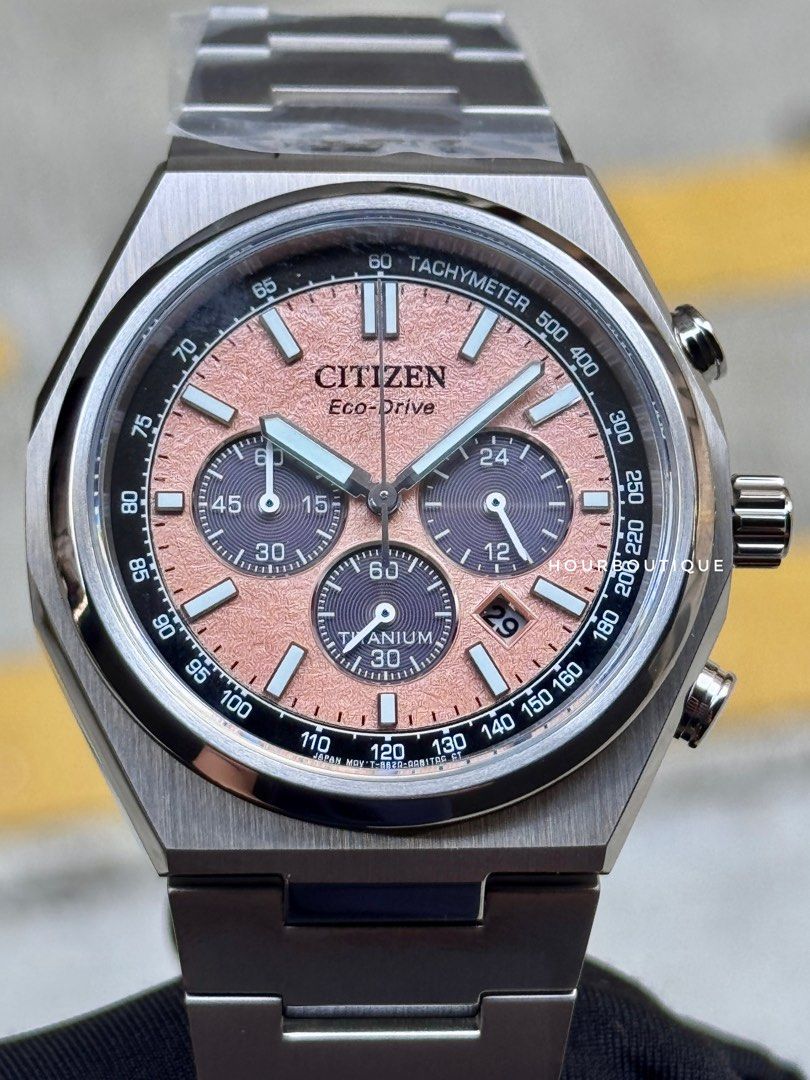 Brand New Citizen ZenShin Eco-Drive Chronograph Super Titanium Watch CA4610-85Z