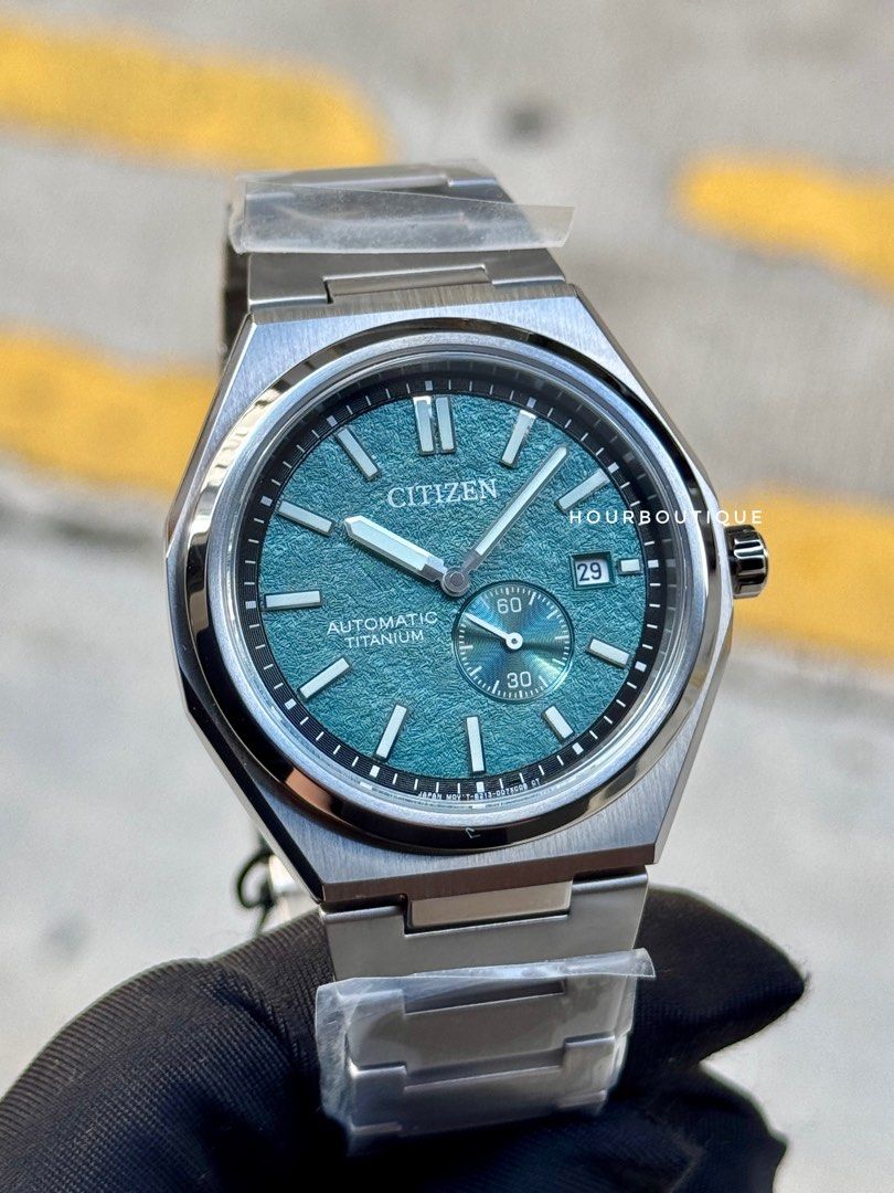 Brand New Citizen ZenShin Green Dial Automatic Titanium Watch NJ0180-80X