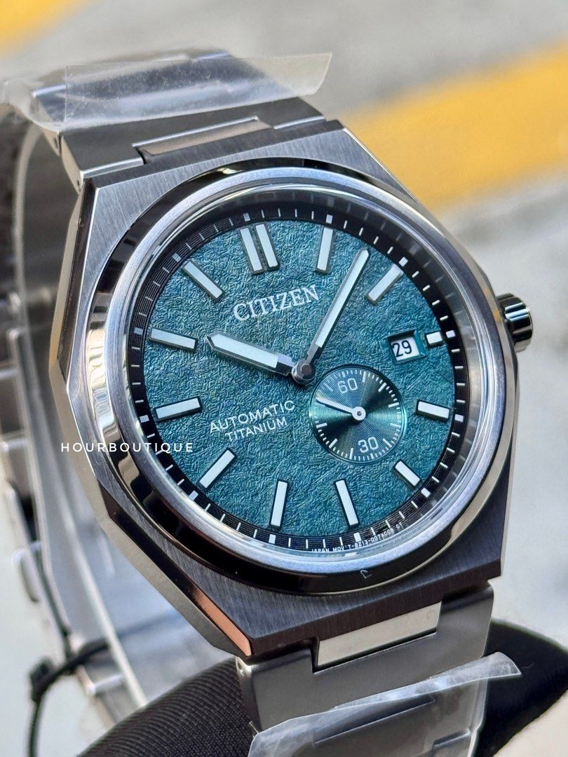 Brand New Citizen ZenShin Green Dial Automatic Titanium Watch NJ0180-80X