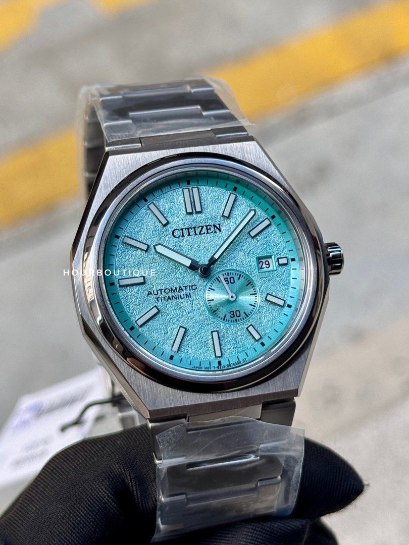 Brand New Citizen ZenShin Sky Blue Dial, Automatic Titanium Watch NJ0180-80M
