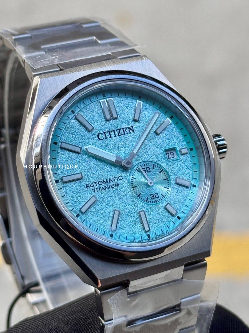 Brand New Citizen ZenShin Sky Blue Dial, Automatic Titanium Watch NJ0180-80M