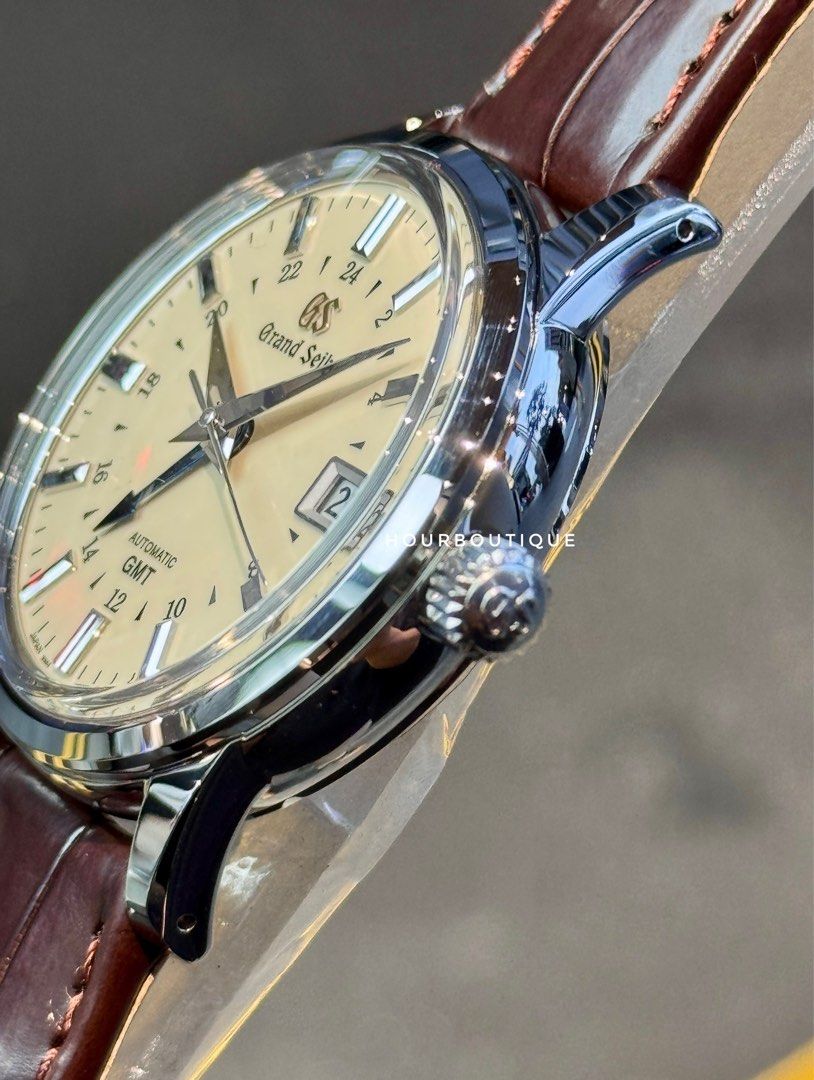 Brand New Grand Seiko Cream Dial GMT Automatic Field Watch SBGM221