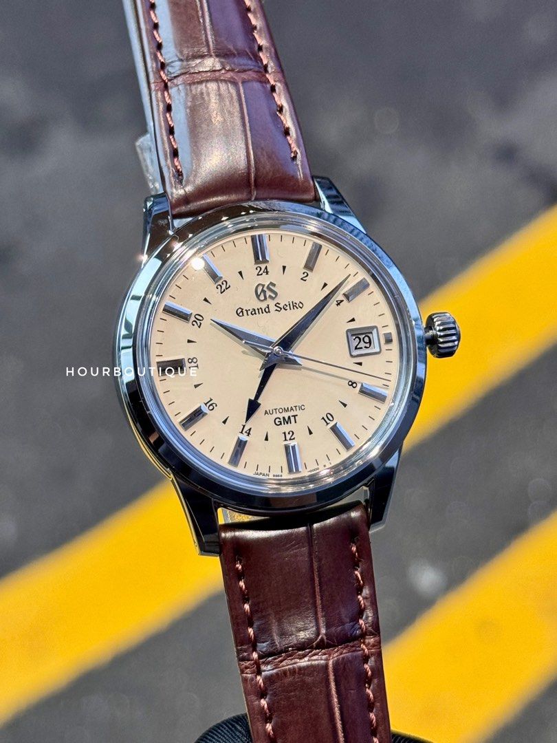Brand New Grand Seiko Cream Dial GMT Automatic Field Watch SBGM221