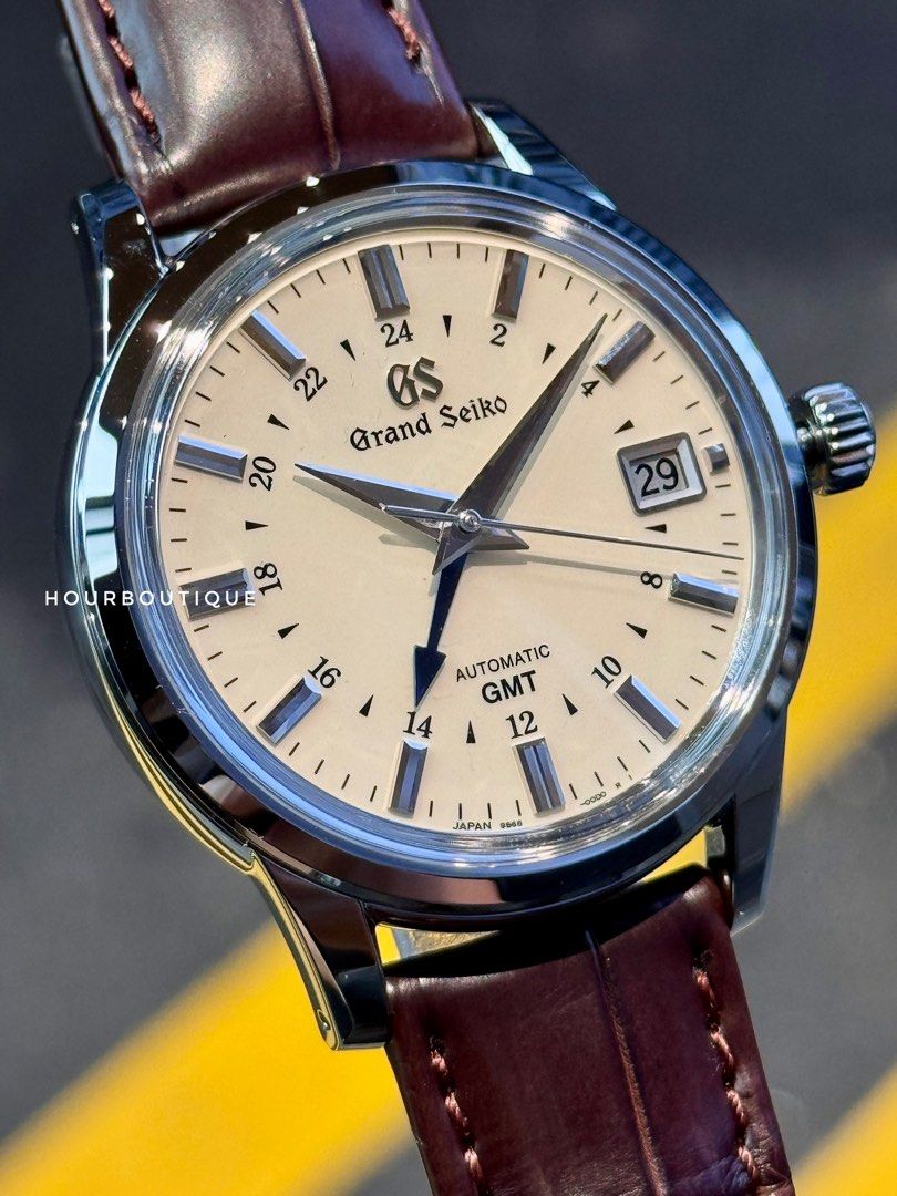 Brand New Grand Seiko Cream Dial GMT Automatic Field Watch SBGM221
