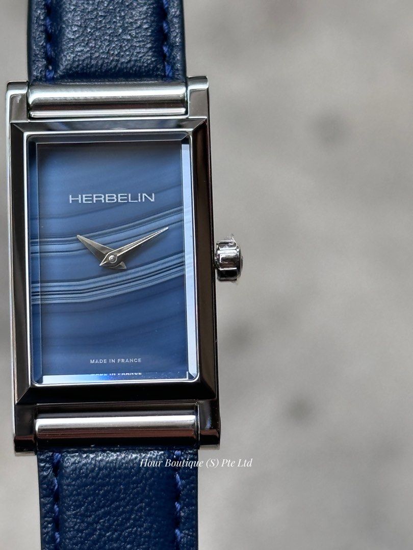 Brand New Herbelin Antares Interchangeable Agate Mineral Stone Dial