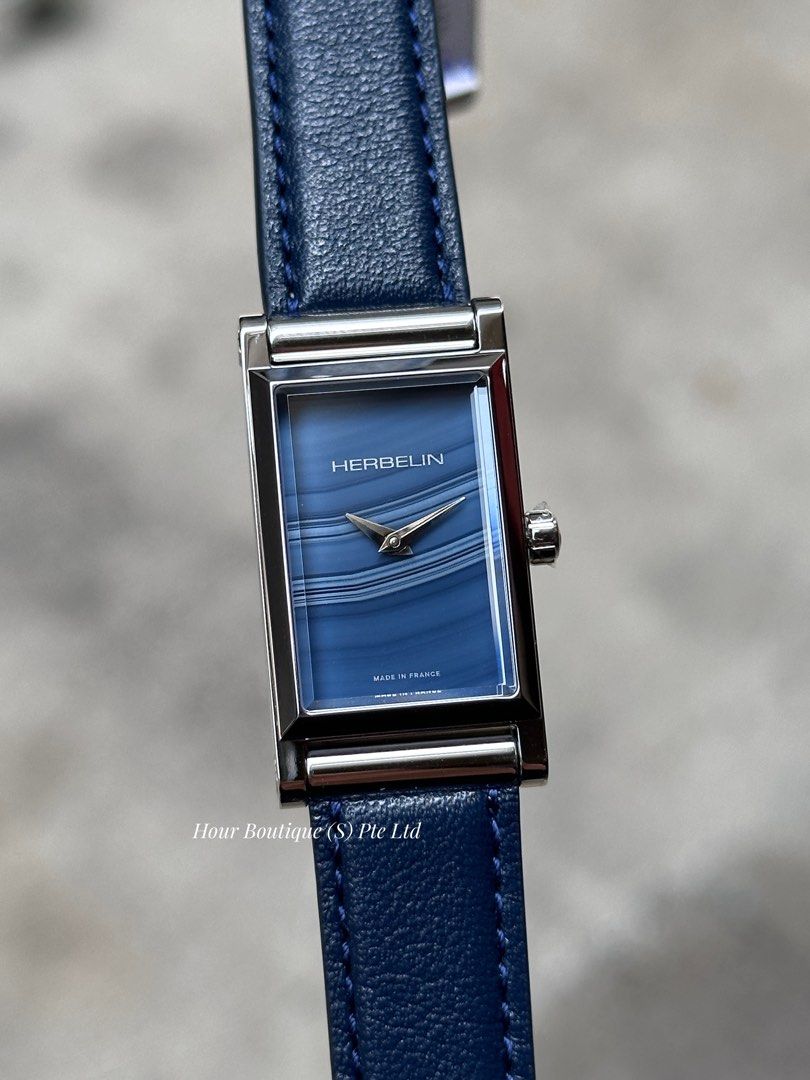 Brand New Herbelin Antares Interchangeable Agate Mineral Stone Dial