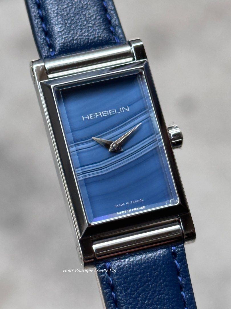 Brand New Herbelin Antares Interchangeable Agate Mineral Stone Dial