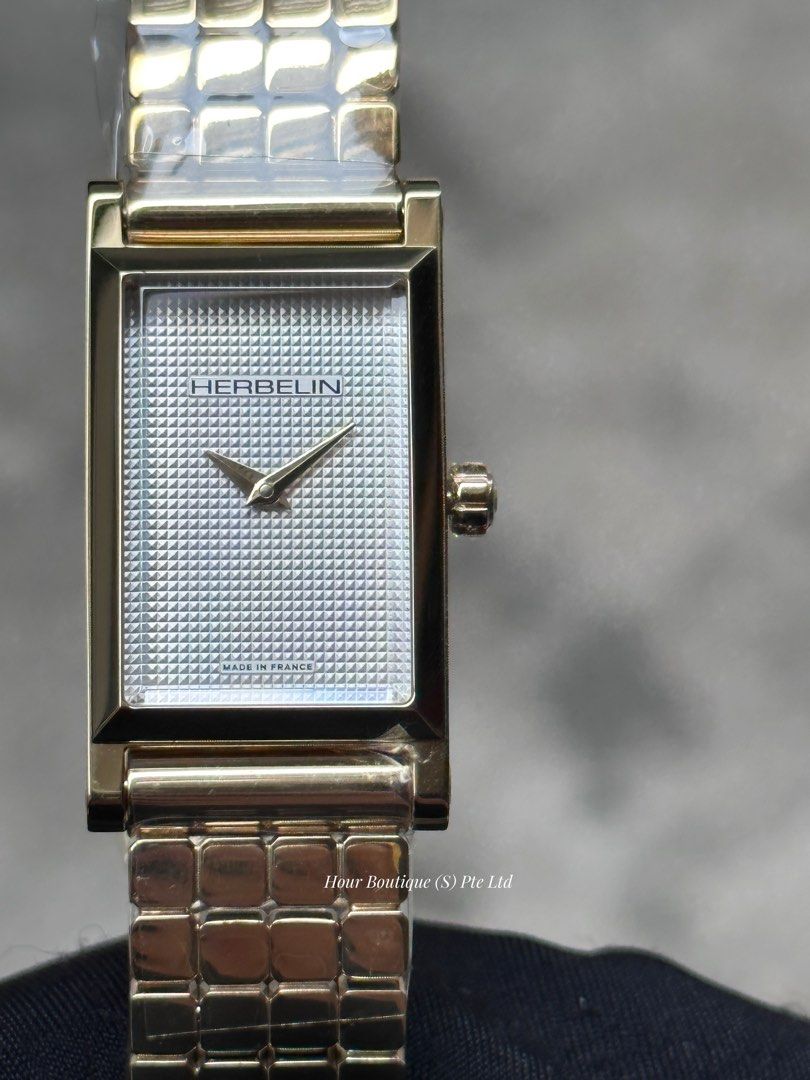 Brand New Herbelin Antares Interchangeable Clous de Paris Dial Ladys Quartz Wat