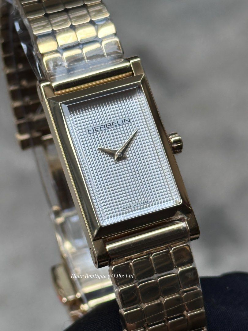 Brand New Herbelin Antares Interchangeable Clous de Paris Dial Ladys Quartz Wat