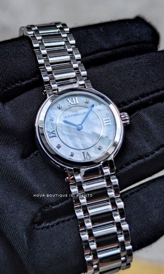 Brand New Herbelin Lady's Dress Watch with Pearl Dial