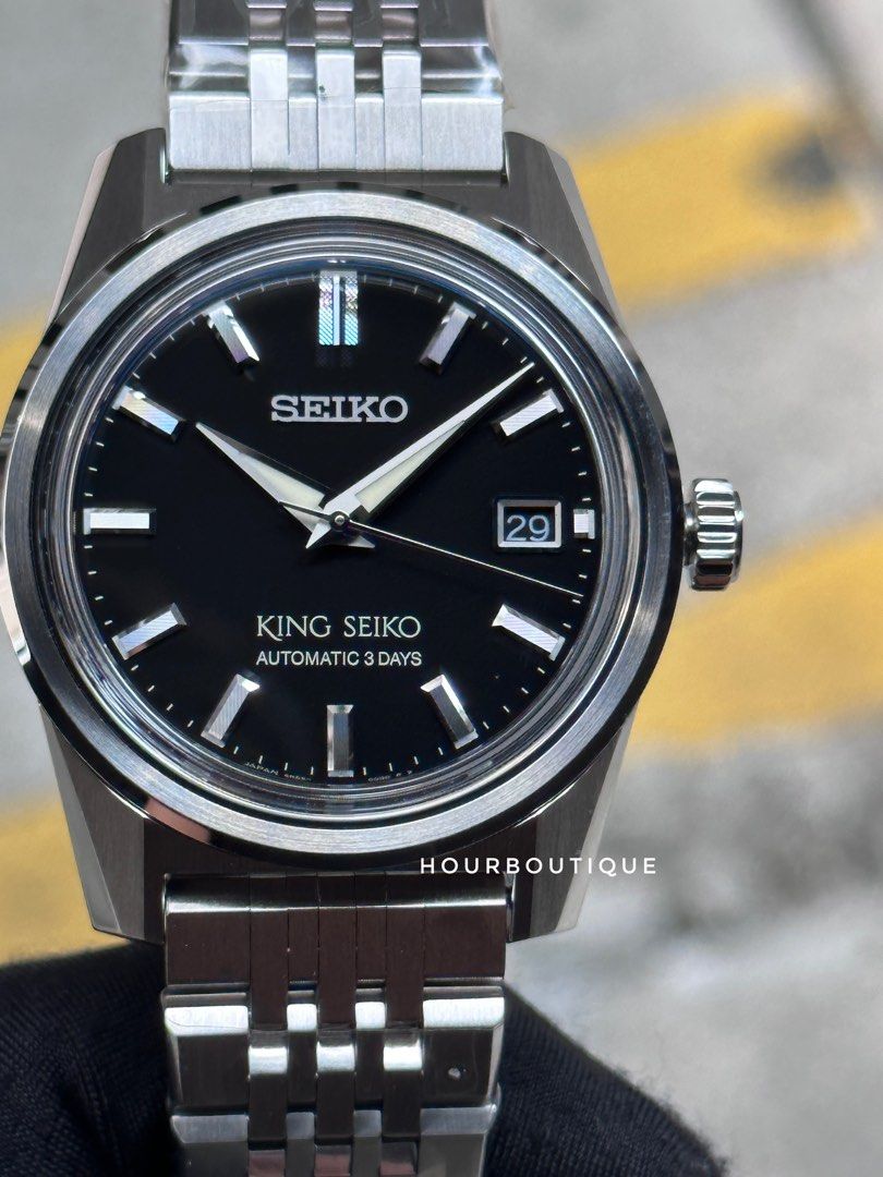 Brand New King Seiko 3Days Power Reserve Black Dial Automatic Watch SDKS021 SPB387J1