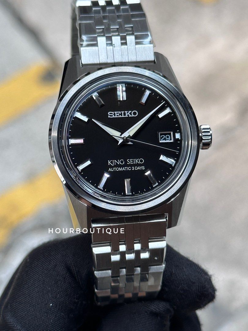 Brand New King Seiko 3Days Power Reserve Black Dial Automatic Watch SDKS021 SPB387J1
