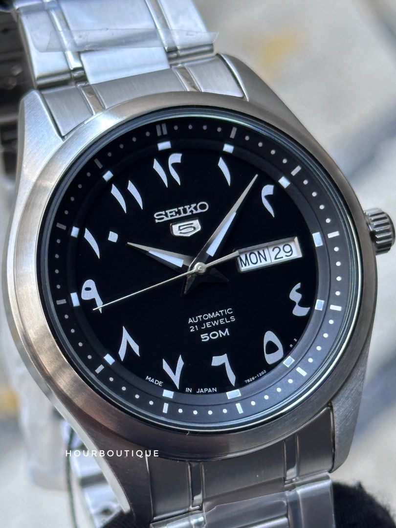Brand New Made In Japan Seiko 5 Arabic Dial Automatic Watch SNKP21J1