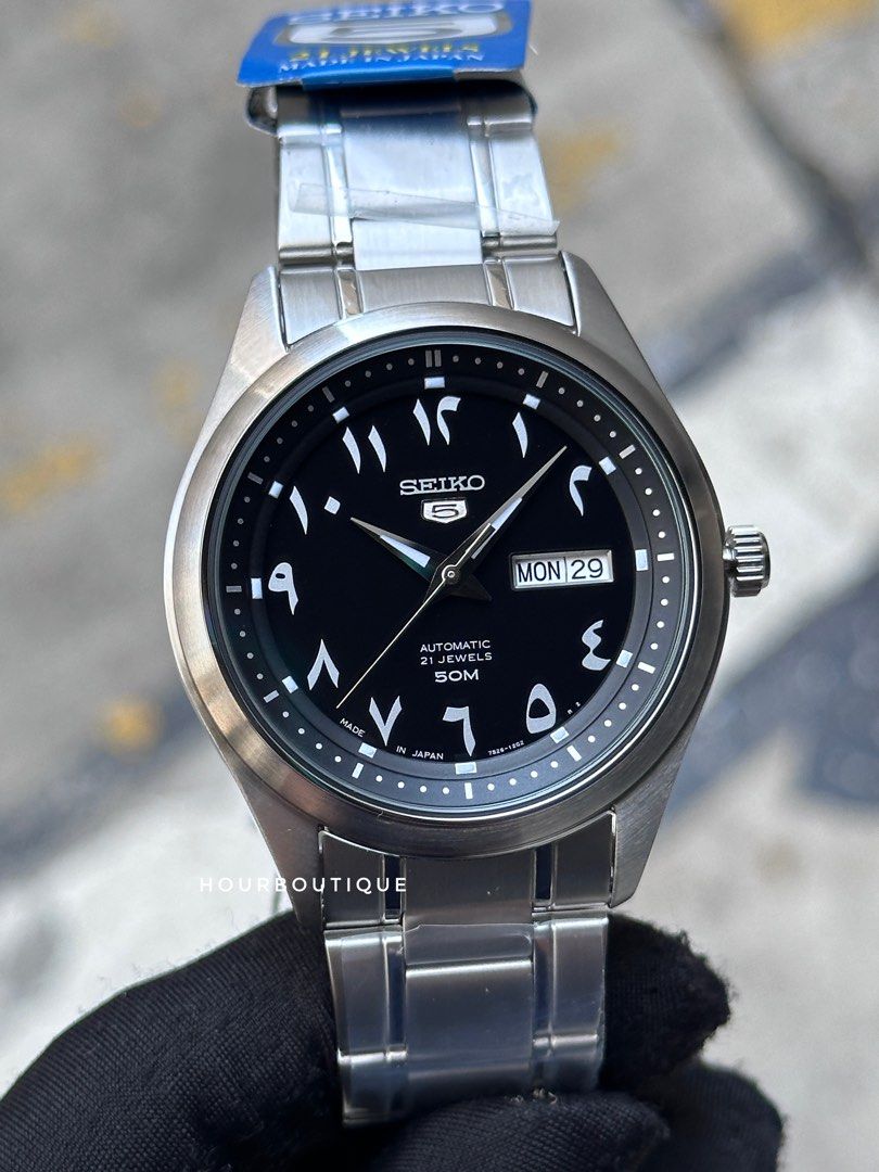 Brand New Made In Japan Seiko 5 Arabic Dial Automatic Watch SNKP21J1