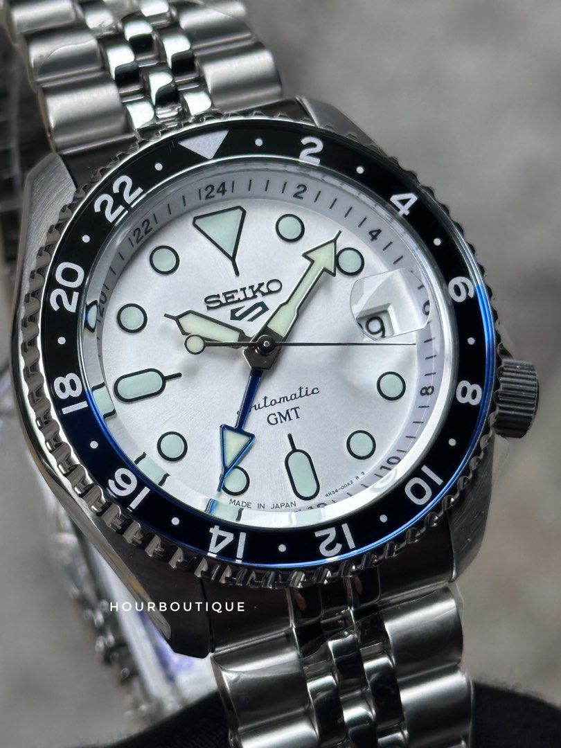 Brand New Made In Japan Seiko 5 Automatic GMT Watch SBSC017 SSK033K1