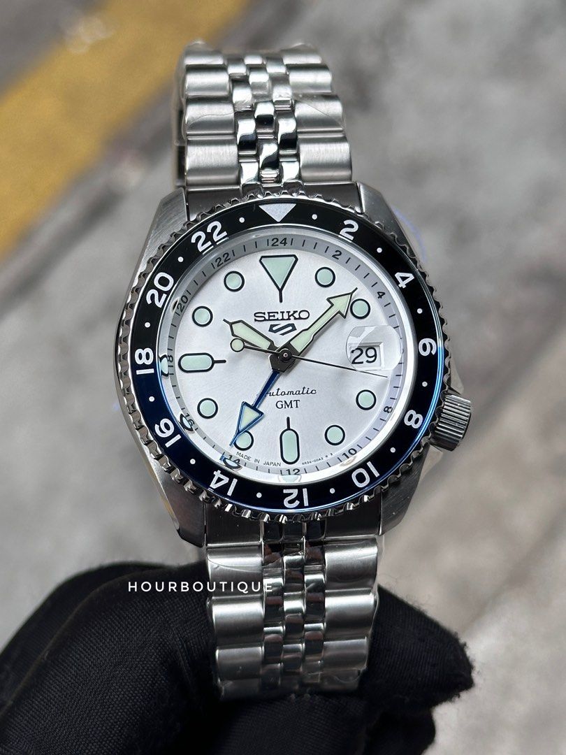 Brand New Made In Japan Seiko 5 Automatic GMT Watch SBSC017 SSK033K1