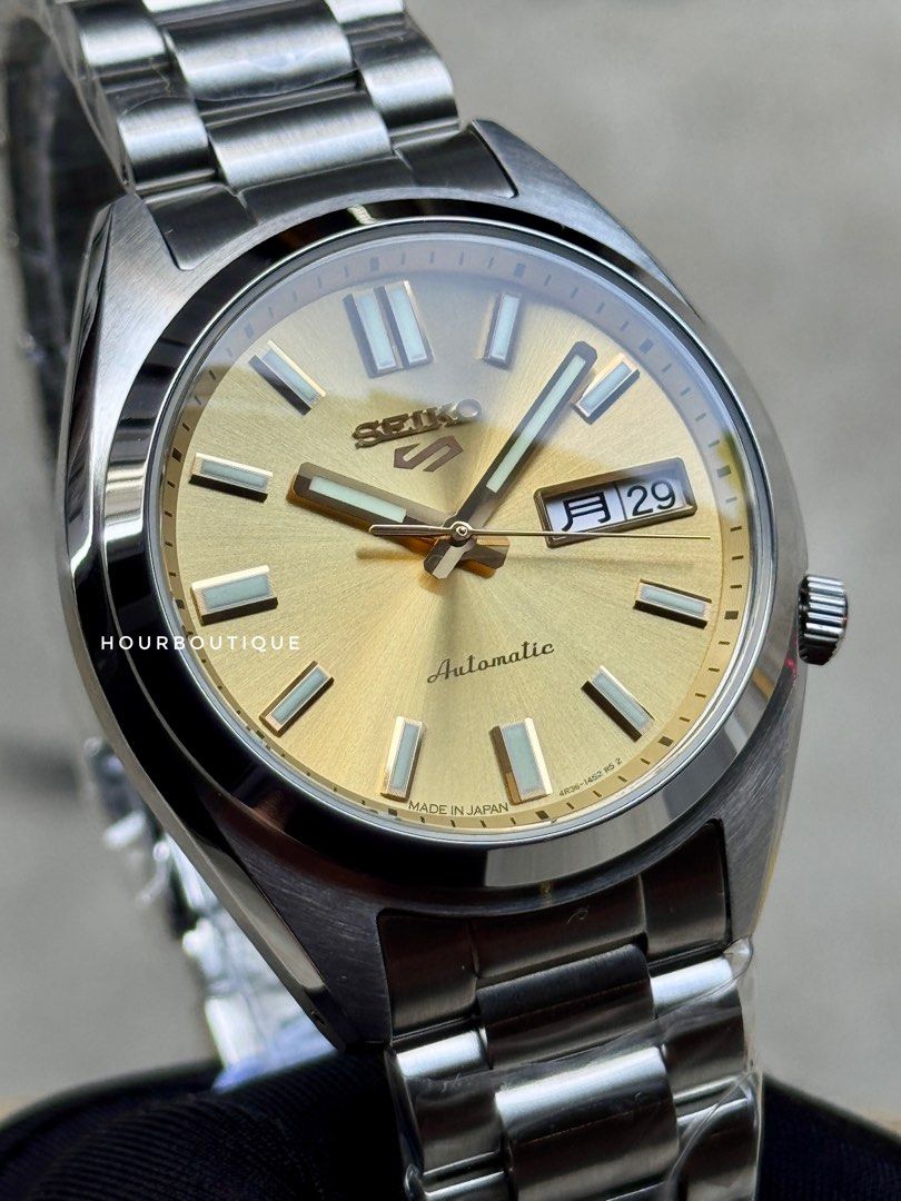 Brand New Made In Japan Seiko 5 SNXS Gold Dial Automatic Watch SBSA295 SRPL59K1