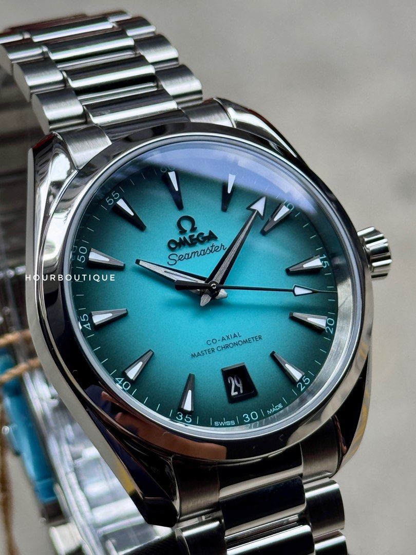 Brand New Omega SeaMaster AquaTerra Lacquered Turquoise Dial 38mm Automatic Watch 220.10.38.20.03.005