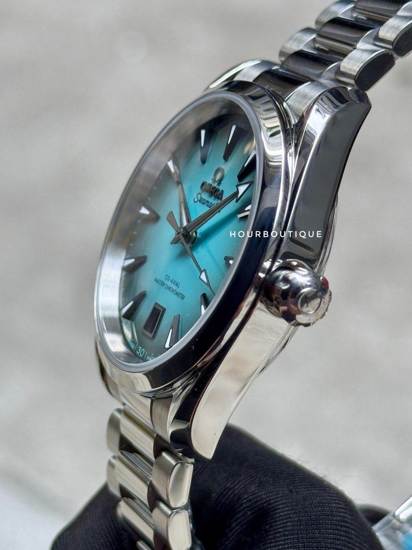 Brand New Omega SeaMaster AquaTerra Lacquered Turquoise Dial 38mm Automatic Watch 220.10.38.20.03.005