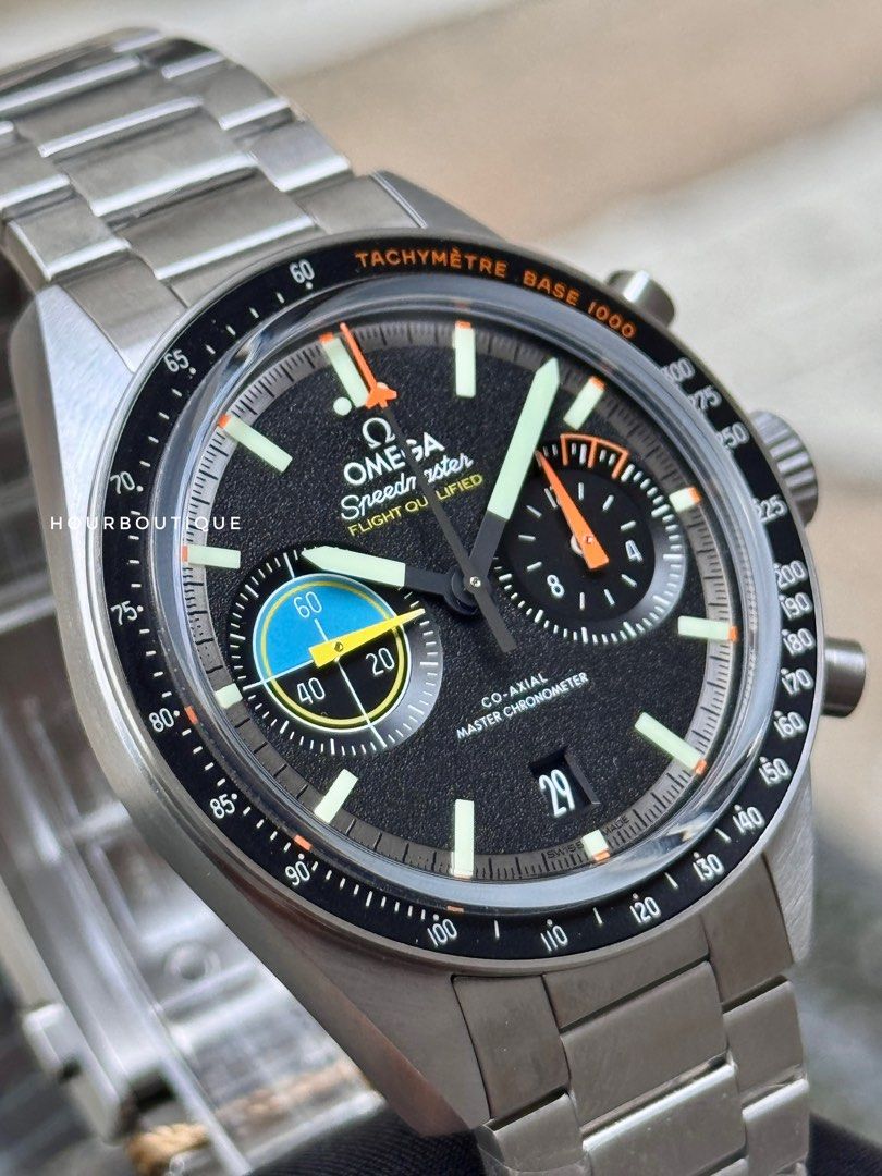 Brand New Omega SpeedMaster Pilot Steel on Steel Automatic Chronograph Watch 332.10.41.51.01.002