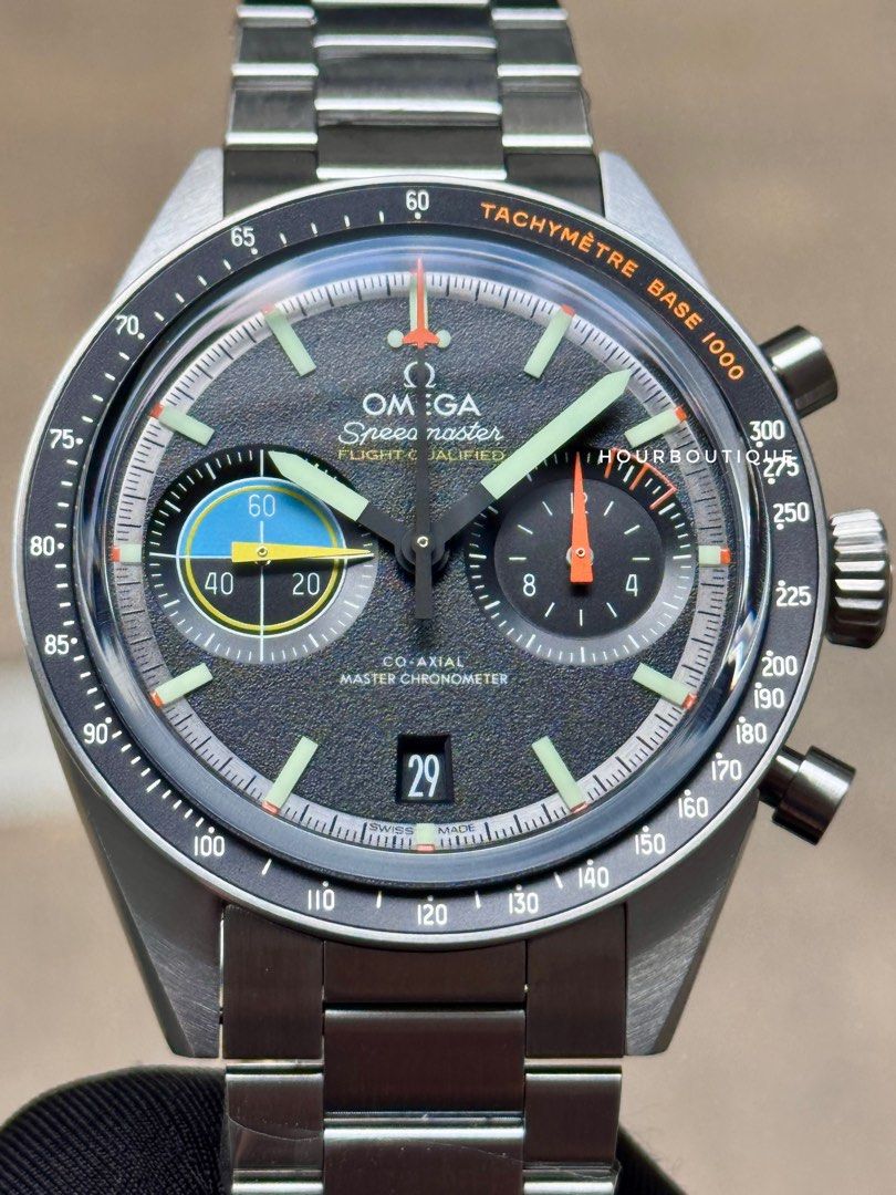 Brand New Omega SpeedMaster Pilot Steel on Steel Automatic Chronograph Watch 332.10.41.51.01.002